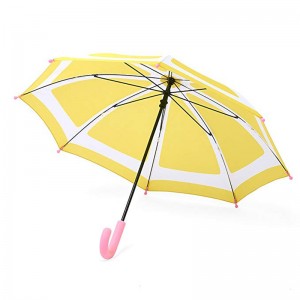Parapluie de fruits orange de 21 pouces Motif mignon Parapluie de petite taille Impression personnalisée Parapluie droit