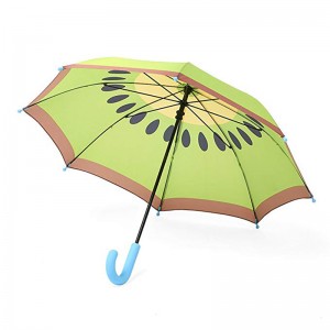 Fruit ouvert automatique Umbrella Enfants Enfants Adorables modèles de Kiwi pluie directement parapluie