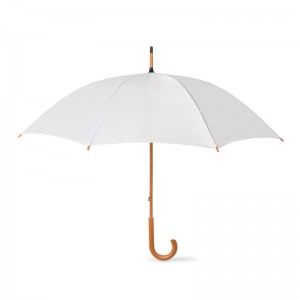 Parapluie droit automatique de haute qualité avec manche en bois courbé