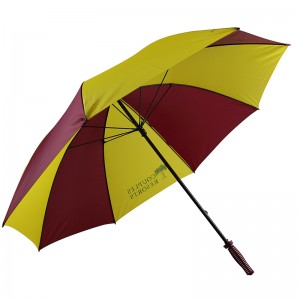 Parapluie de golf ouvert manuel de parapluie de golf de tissu de 190T pongee avec l'impression faite sur commande de logo