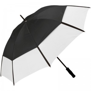 Grand parapluie de golf coupe-vent double canpoy de 62 pouces avec trous