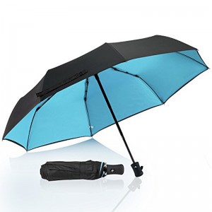 Parapluie automatique anti-UV 3 à revêtement noir