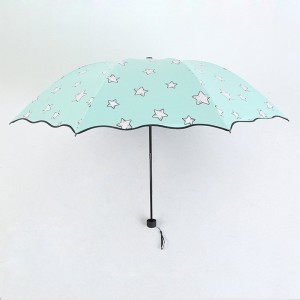 TOP évalué article cadeaux de société changeant de couleur parapluie pluie 3 fois