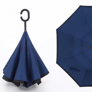 Parapluie de fabricants avec impression personnalisée avec parapluie inversé à fonction d'ouverture manuelle