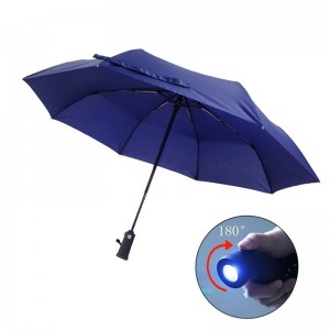 2019 Rainy forte imperméable gros 3 parapluie avec torche led