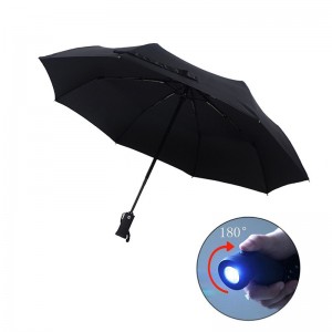 Parapluie pliable avec la lumière de LED