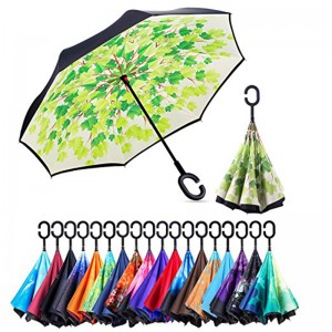 Cadeaux personnalisés article manuel ouvert coupe-vent inversé inverser la pluie fleur parapluie